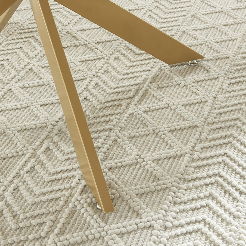 Ensemble repas pour quatre personnes, Beige, Or