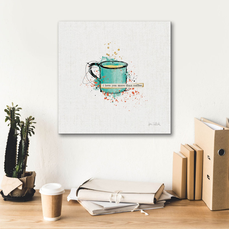 «Thoughtful Perk 3» par Katie pertiet, art mural sur toile, H 18 po x l 18 po x P 0,75 po