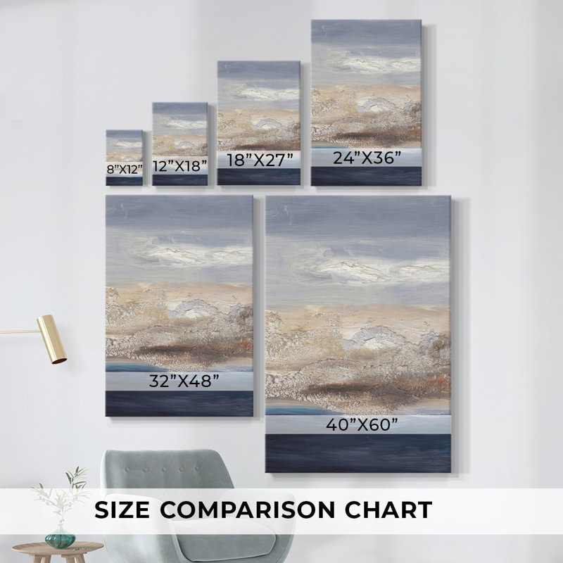 Écume de marée «Horizon I» - Cavas enveloppés de galerie, H 12 po x l 8 po