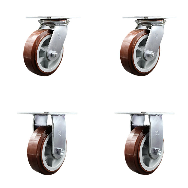4 Piece Polyurethane Caster Set