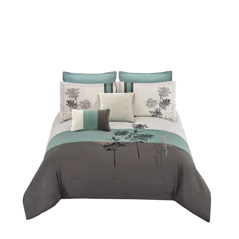  Microfiber 8 Piece Comforter Set, Queen Comforter + 7 Additional Pieces