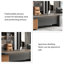 Bureau en bois massif en L 86,67 po Modern Luxury Brown-1468552815