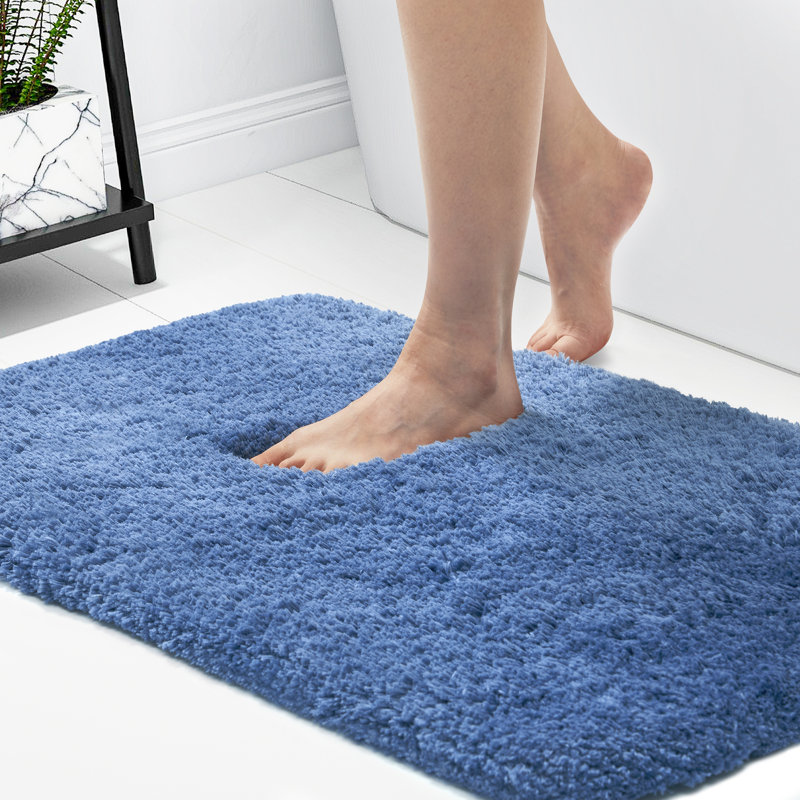 Mirrabooka Non-Slip Bath Rug, 20" W x 32" L, Blue