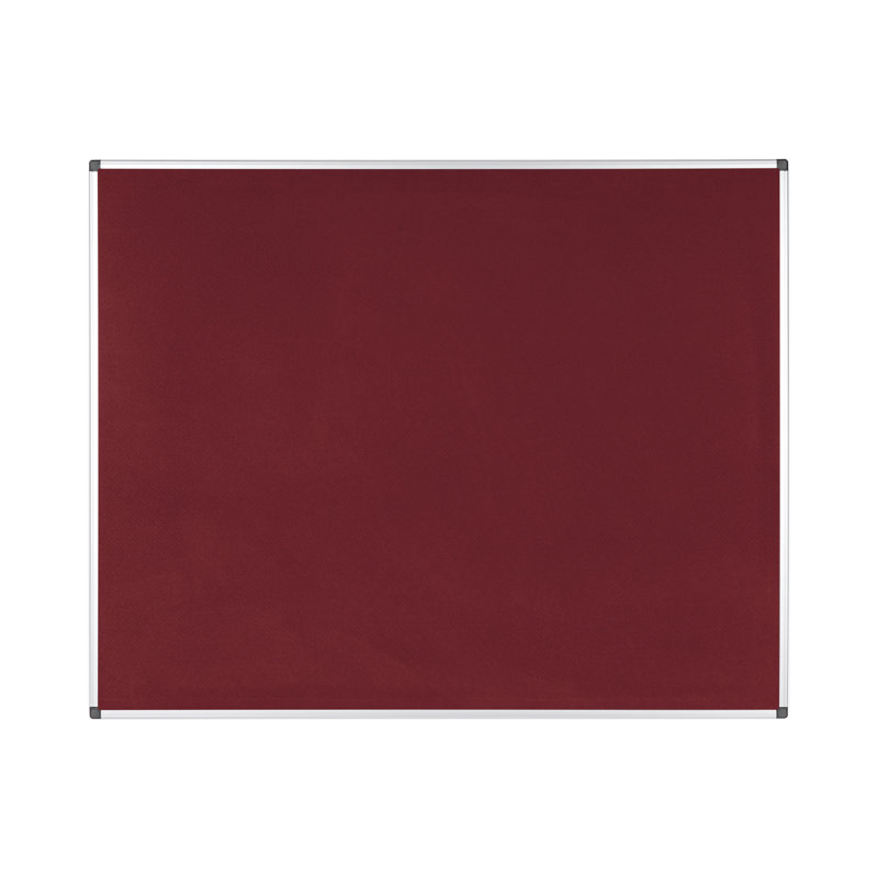 Maya Felt Wall Mounted Bulletin Board, 120cm H x 150cm L x 1.5cm D, Burgundy