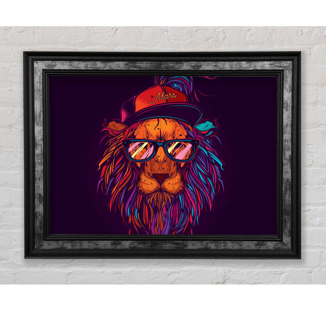 Lion Sunglasses - Einzelner Bilderrahmen Kunstdrucke