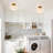 1-Light White Glass Semi Flush Mount-1592773664