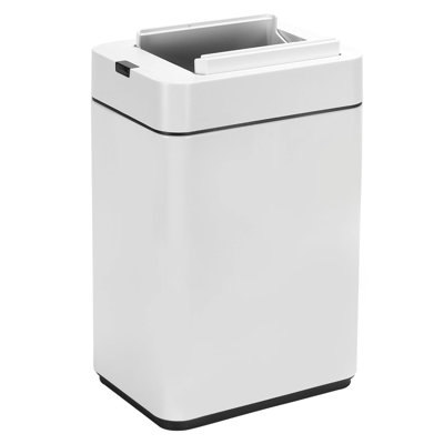 2.6 Gallon Slim Motion Sensor Trash Can with Split Slide Lid Stainless Steel for Bathroom