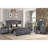 Sophia Modern Style Crystal Tufted 2-Drawer Nightstand Upholstered With Velvet Fabric Made With Wood In Gray