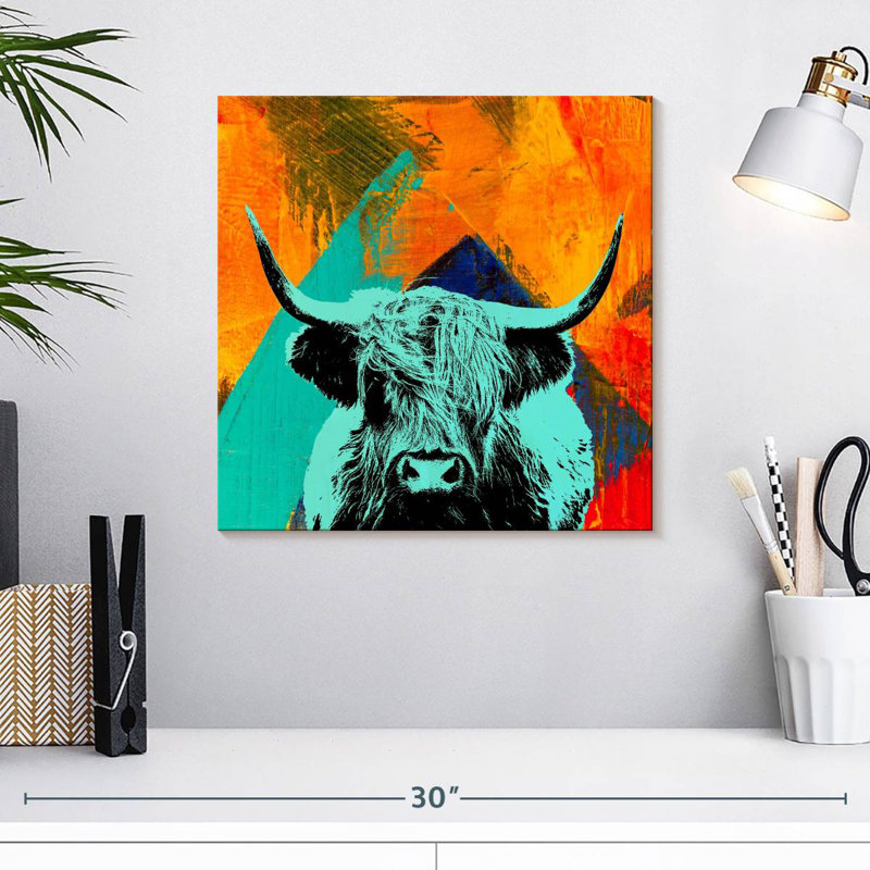 Brampt Highland Cow VI, H 16 po x l 16 po