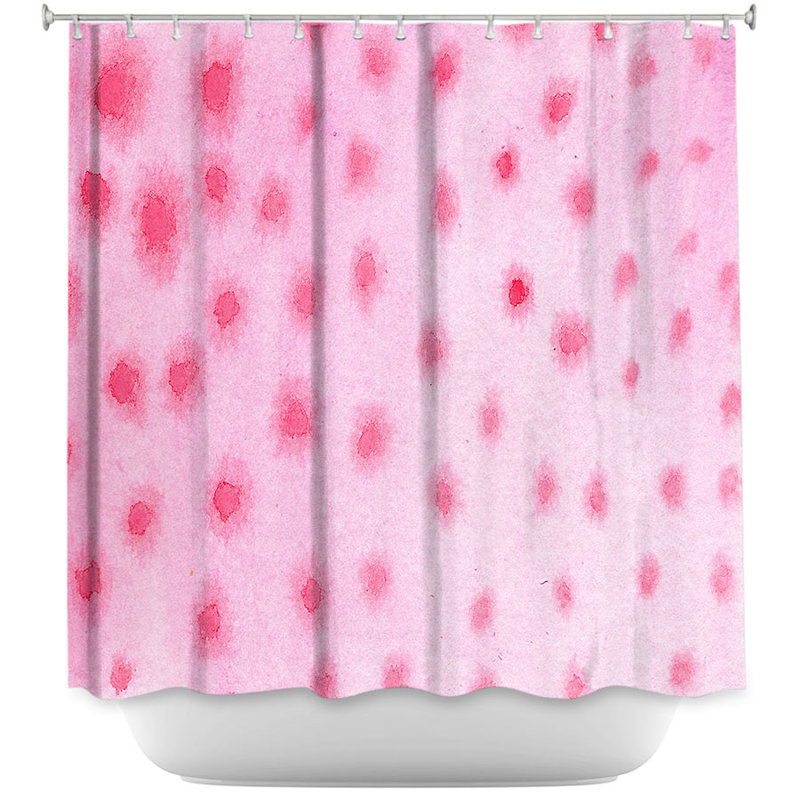 Rideau de douche simple artsy spots, Rose