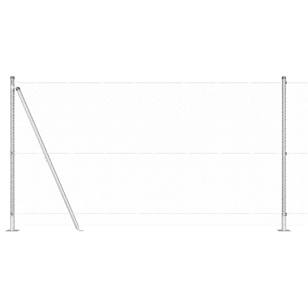 Vidaxl Fence With Posts PVC-Coated Steel