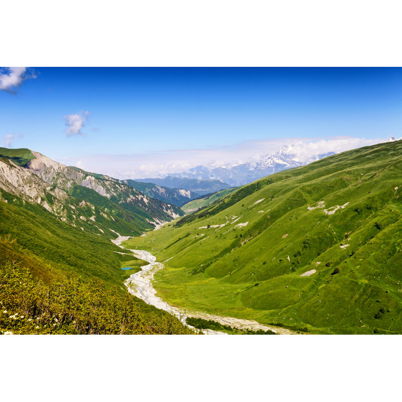 River Between Hills - Wrapped Canvas Print, 30cm H x 46cm W