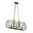 Bask Crystal Linear Pendant - 36"W - Matte Black/French Gold-133949067