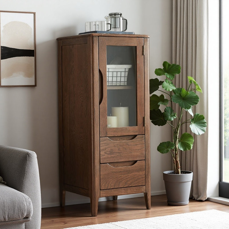 Vitrine simple en bois massif