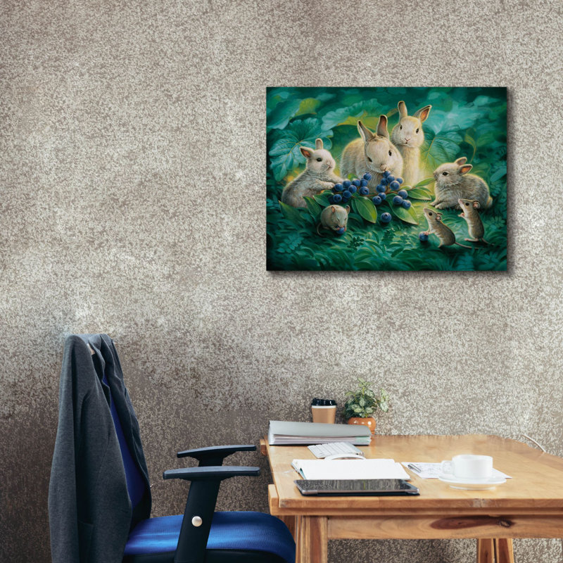 «Blueberry déjeuner sur toile» par Kirk Reinert, H 26 po x l 34 po x P 1,5 po