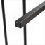 Structure de lit plateforme en MDF noir profond avec rangement et rangement pour une chambre à coucher moderne