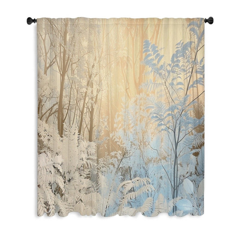 Rideau transparent en polyester Helmtraut, L 50 po x L 84 po
