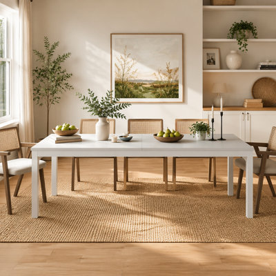 Rectangular Dining Table, 78 inch Long Kitchen Table for 6-8 People