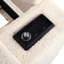 Lit de jour rembourré avec couchette simple beige, rangement et rangement pour système audio, divertissement-755810497-755810527