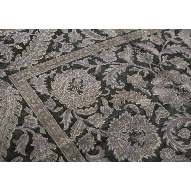 Dharma Hand Woven Silk and Wool Oriental Area Rug