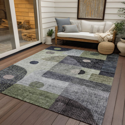 Noel Aloe Washable Indoor-Outdoor Rug - 