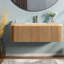 Meuble-lavabo beige élégant, armoires et lavabo en bois 48 po Elegant Modern