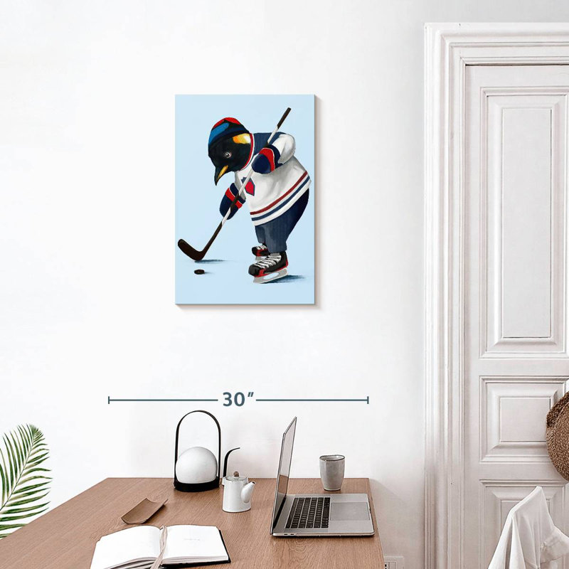 Ketti Sporty Penguin - Ice Hockey, 24" H x 16" W