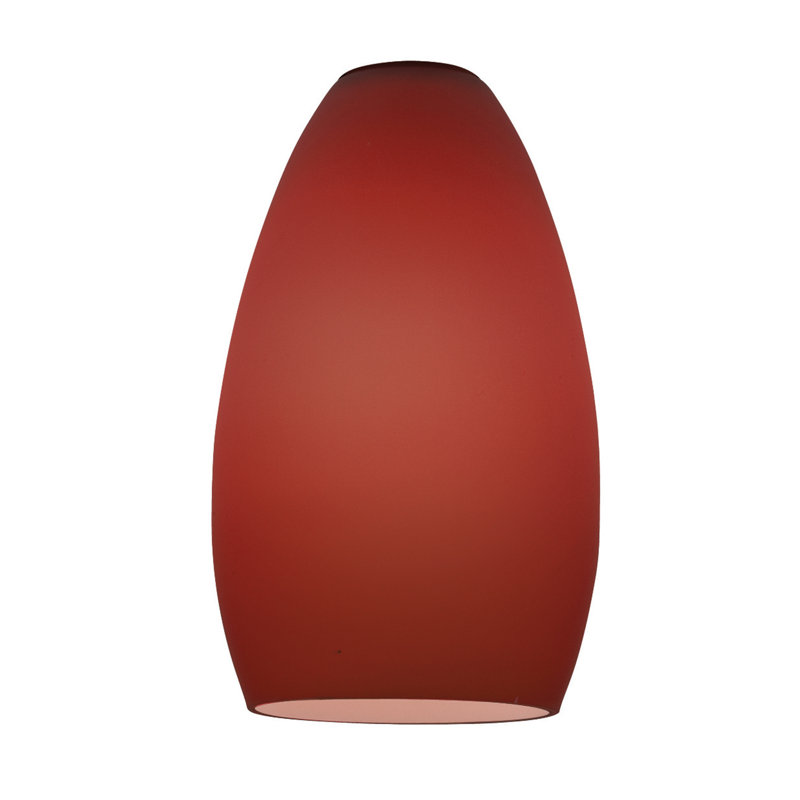 9'' H Glass Oval Pendant Shade, Plum