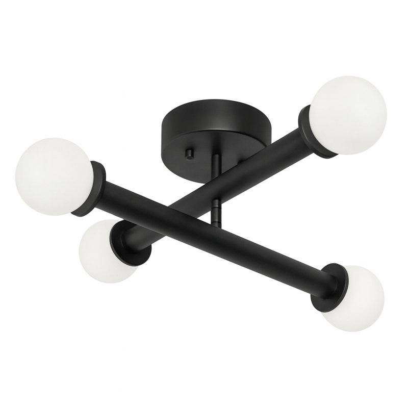 Lane - LED Flush Mount - Black, Black