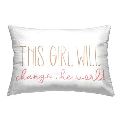 Change The World Decorative Printed Throw Pillow Design by Sd Graphics Studio