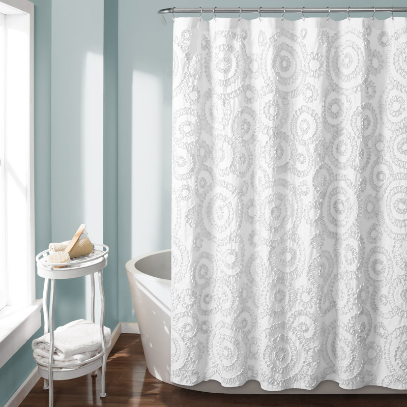Rideau de douche Keila, Blanc