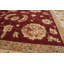 Tapis en laine rouge/beige 8 pi 3 po x 9 pi 10 po one-of-kind à la main-noué la 2010 ushak Haro