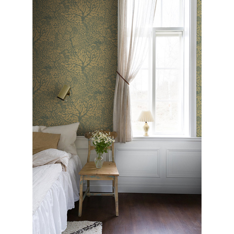 Ingrid Floral Wallpaper Roll, Light Yellow 