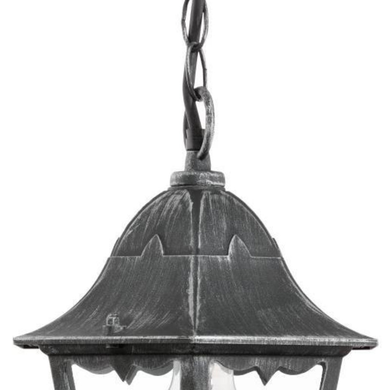 Deonte 1 - Light Lantern Pendant, Black / Patina Silver