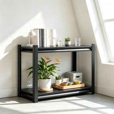 Heavy Duty Plant Shelf, 2 Tier Metal Flower Stand, Indoor Plant Rack Organizer, Adjustable Plant Display Shelf, 14"W×12"D×22"H