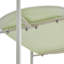 Chariot de rangement Moon (vert) de style chariot de cuisine moderne scandinave, L 24,8 po x l 16,5 po x H 25,4 po, ABS + acier, 2 niveaux, îlots de cuisine et chariots, vert antique