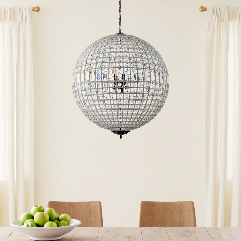 Rola 8 - Light Dimmable Globe Chandelier, Dark Bronze