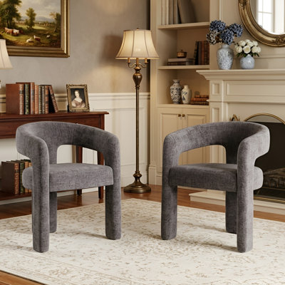 Modern Upholstered Barrel Dining Chairs