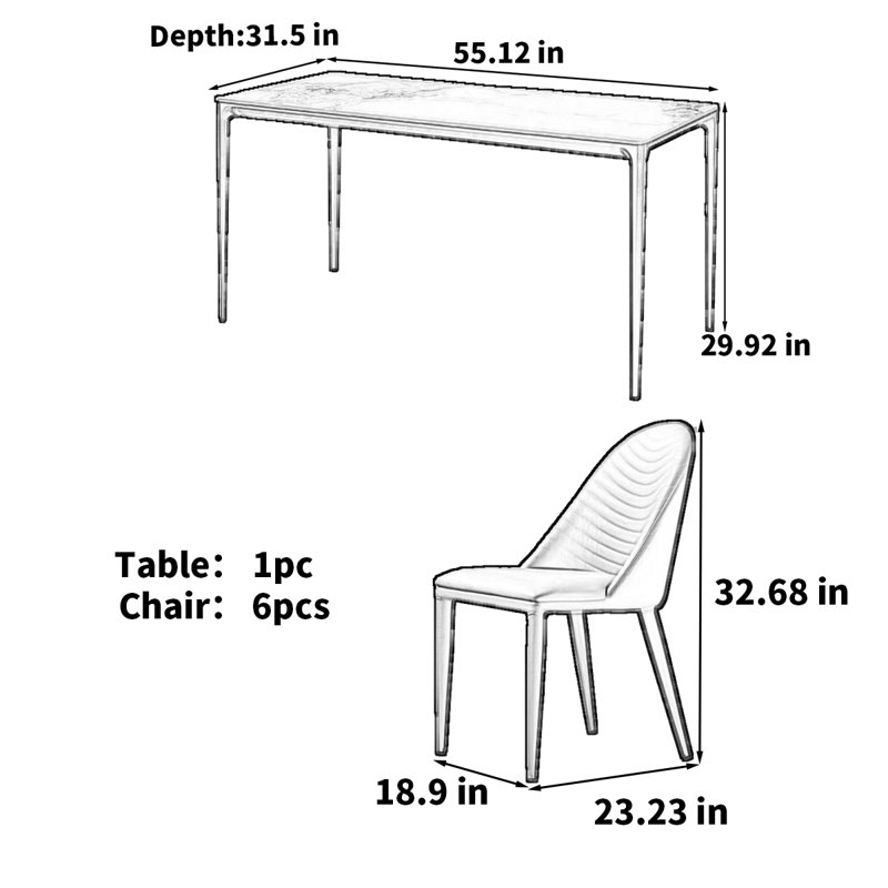 Quintonia, H 29,92 po x L 55,12 po x l 31,50 po