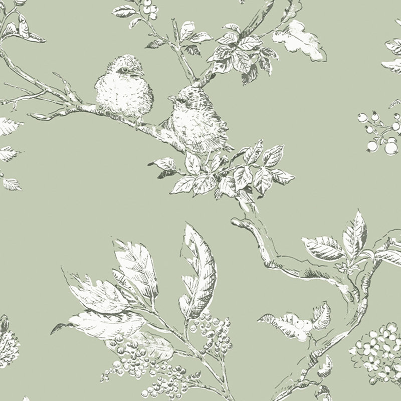 Laura Ashley Elderwood Wallpaper Roll, Sage