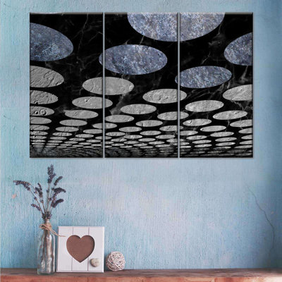 Circular Infinity On Canvas 3 Pieces Set