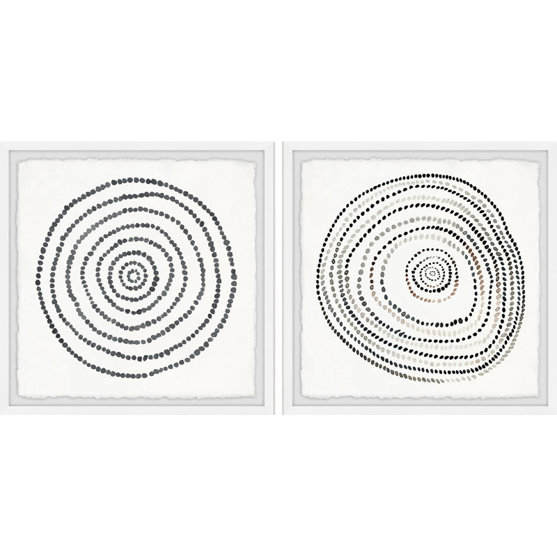 Diptyque en spirale, H 24 po x l 24 po