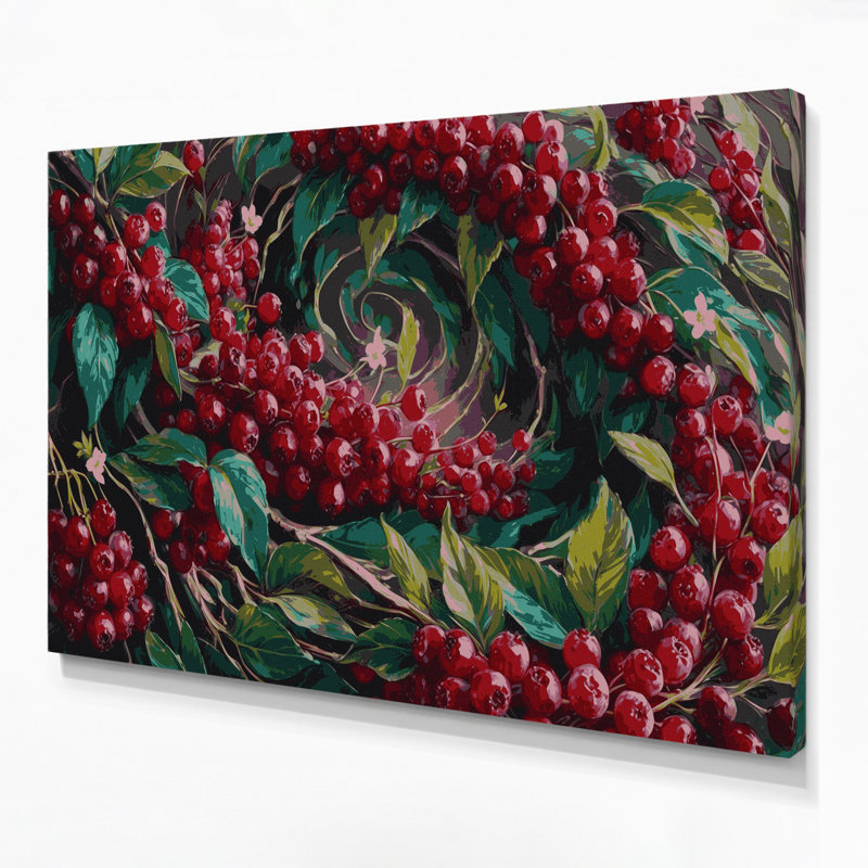 «Fruit Lingonberry», art mural sur toile, H 16 po x l 20 po
