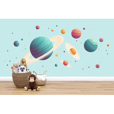 Planets Wall Decal Space Nursery Wall Art Solar System Kids Room Decor 463Mv