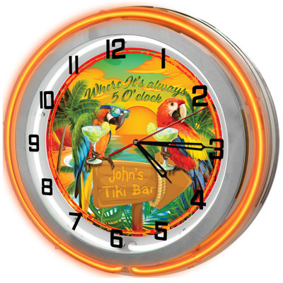 Horloge murale Tiki Bar