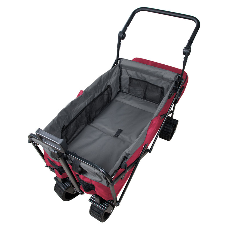 Chariot utilitaire pliable avec freins S3, Rouge
