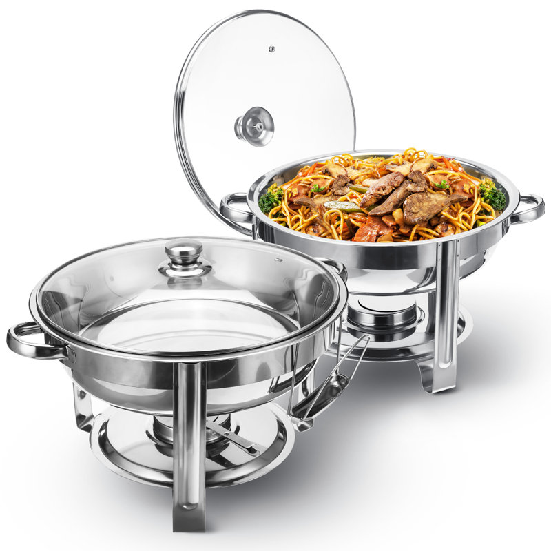 4 Qt Round Chafing Dish (Set of 2)