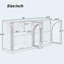Buffet 4 portes avec rangement et portes vitrées, armoire arquée avec tablettes réglables-129098833