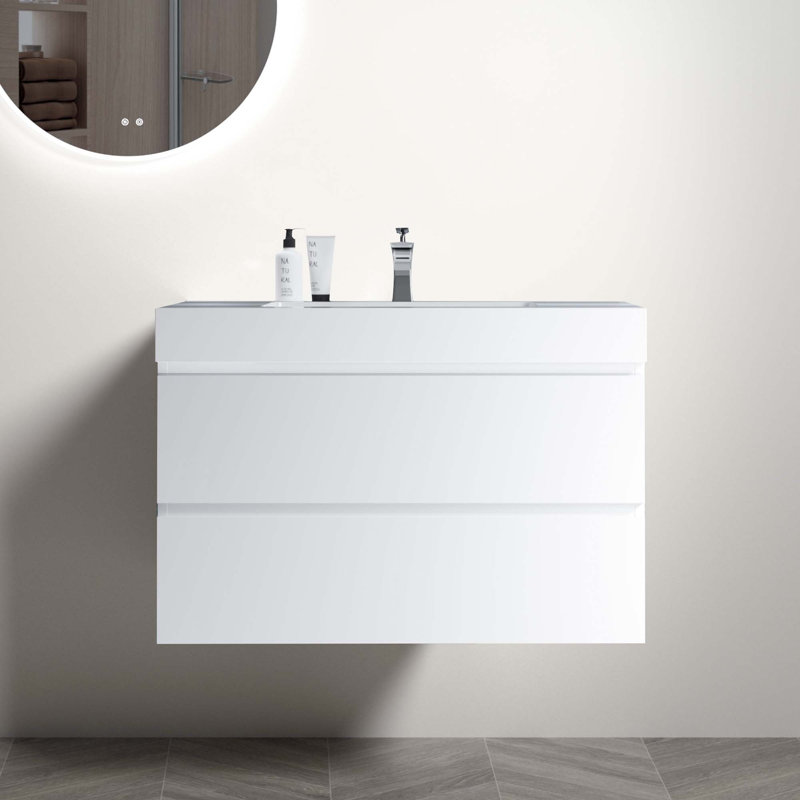 Integrated Solid Surface Basin WITHOUT Drain & Faucet