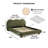 Mirelle Camel Headboard Platform Bed-58507939-58507938